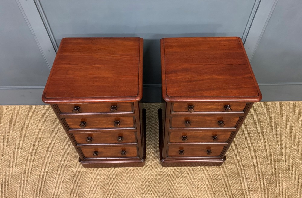 Pair of Victorian Mahogany Bedside Chests View II