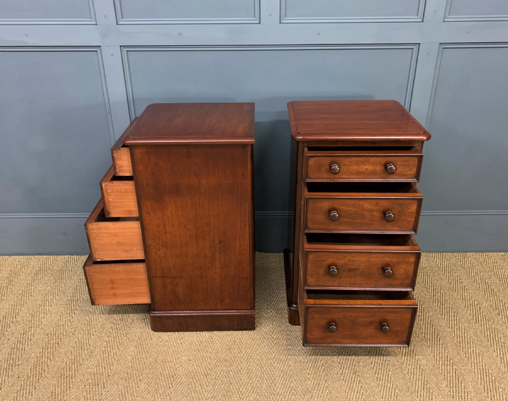 Pair of Victorian Mahogany Bedside Chests View III