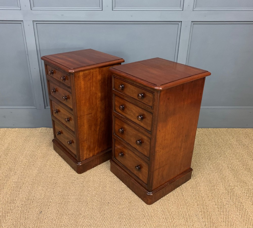 Pair of Victorian Mahogany Bedside Chests View IV