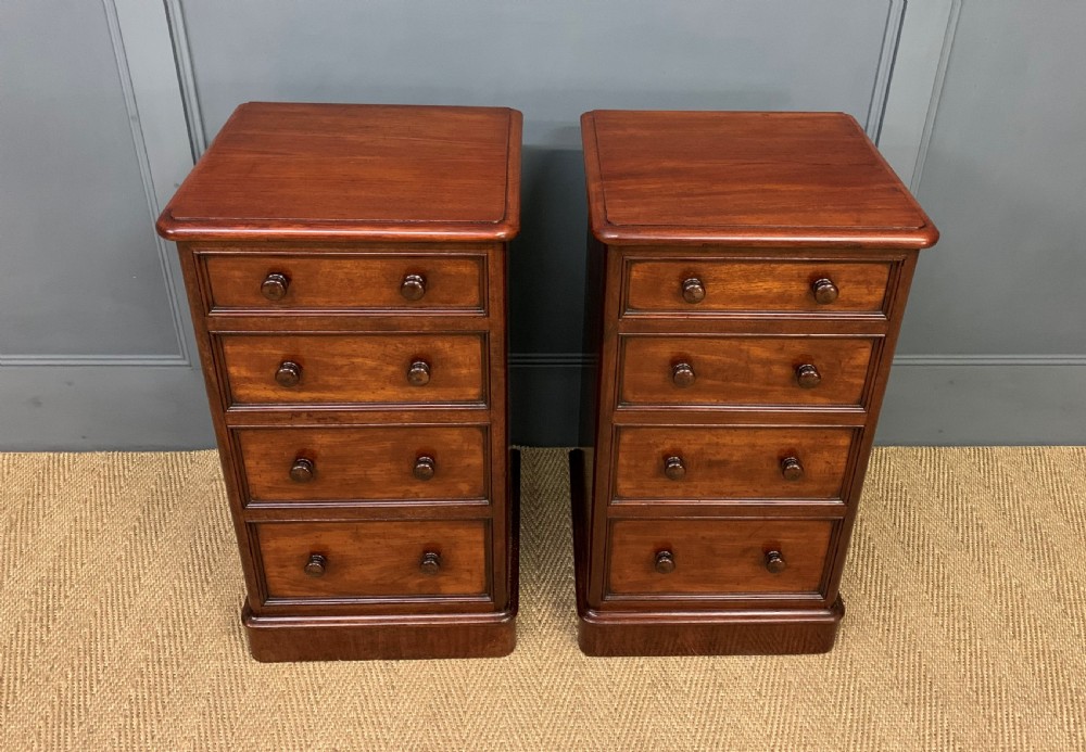 Pair of Victorian Mahogany Bedside Chests View VI