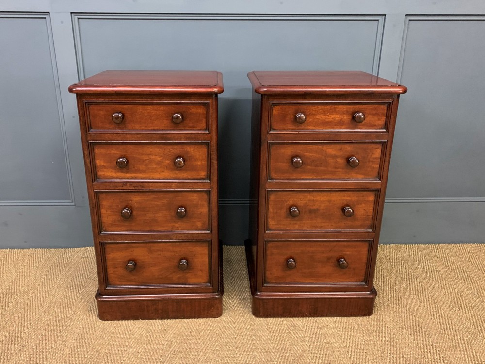 Pair of Victorian Mahogany Bedside Chests View VII