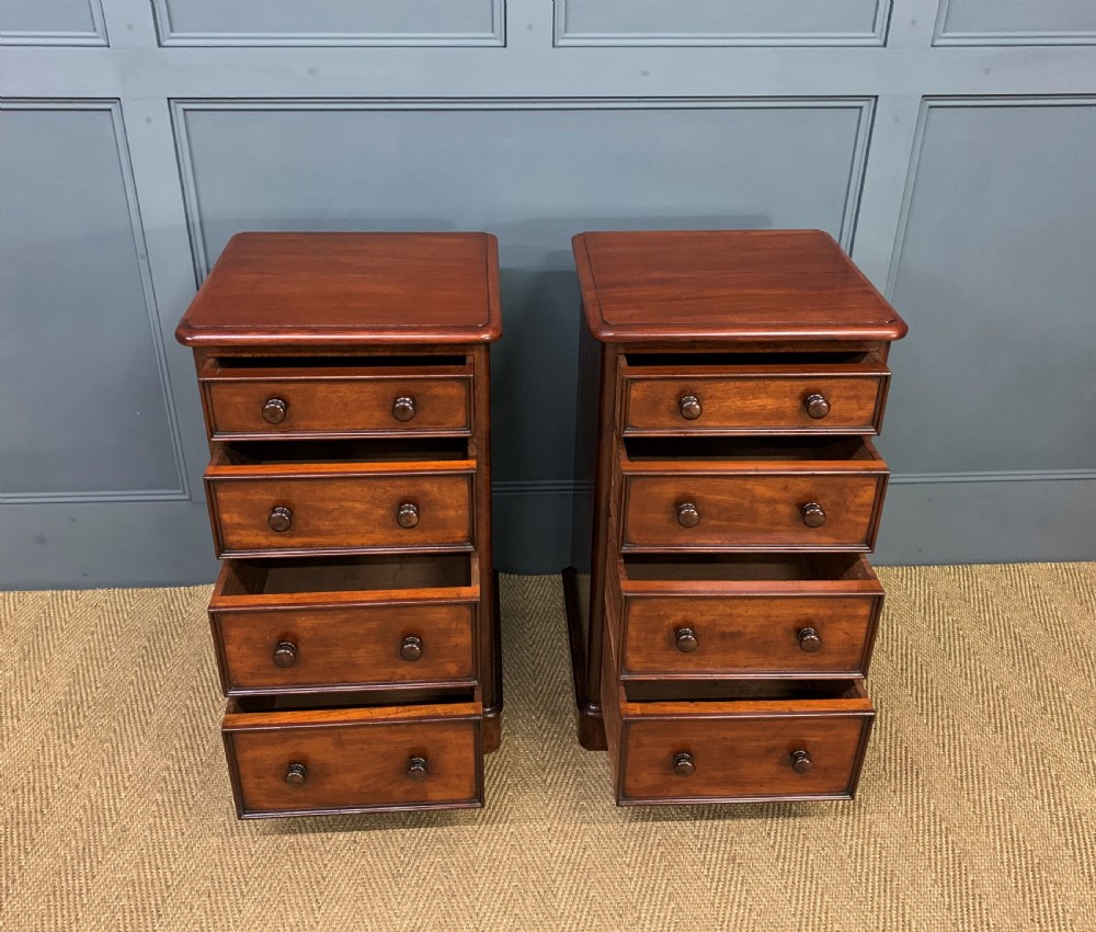 Pair of Victorian Mahogany Bedside Chests View IX