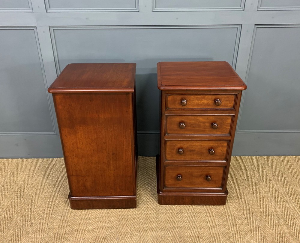 Pair of Victorian Mahogany Bedside Chests View X