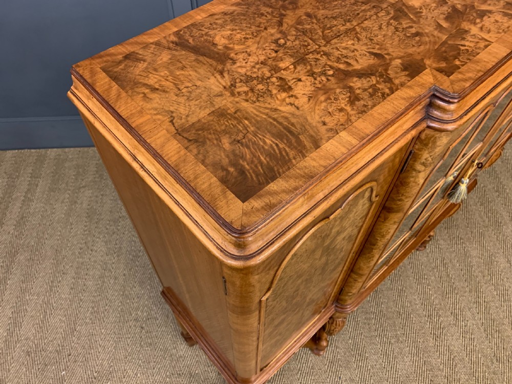 Burr Walnut Side Cabinet View XVIII