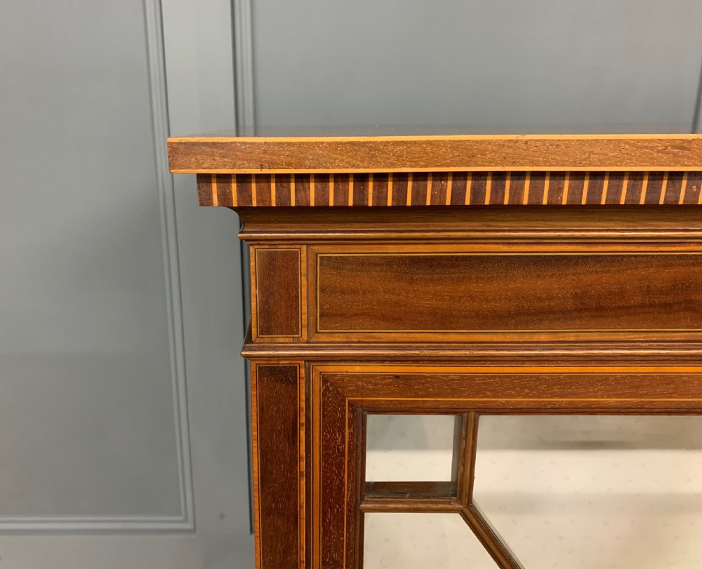 Edwardian Inlaid Mahogany Bookcase View VII
