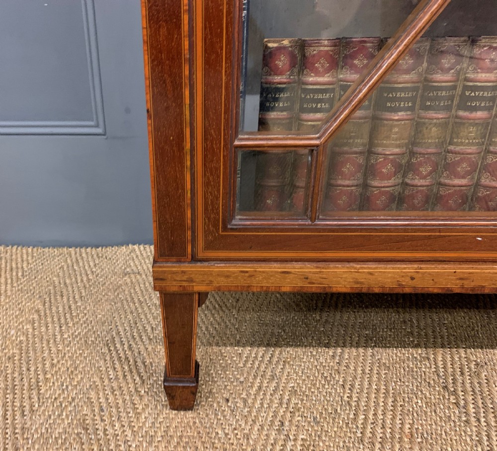 Edwardian Inlaid Mahogany Bookcase View X