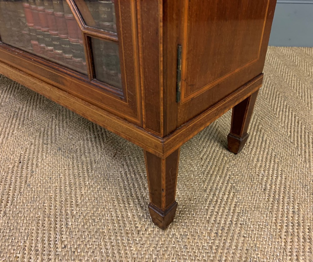 Edwardian Inlaid Mahogany Bookcase View XIV