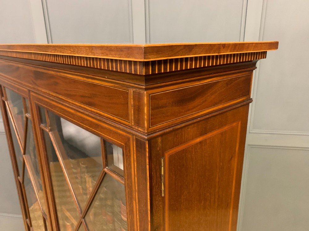 Edwardian Inlaid Mahogany Bookcase View XV