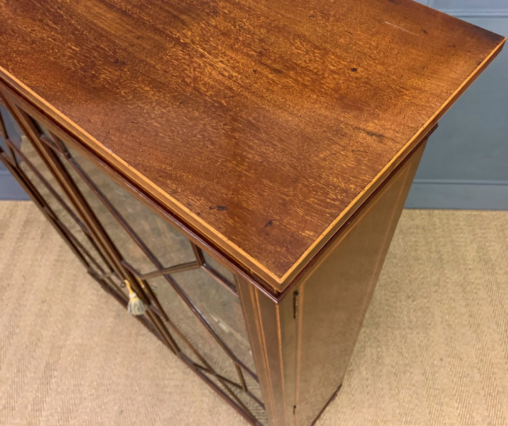 Edwardian Inlaid Mahogany Bookcase View XVI