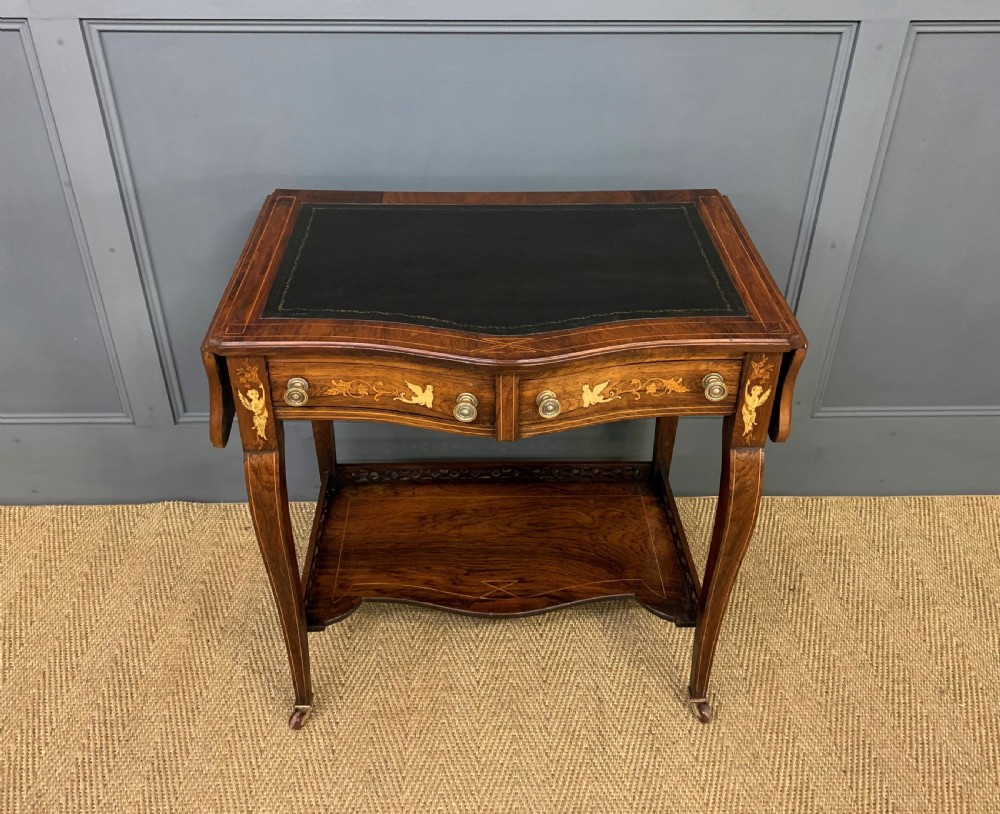 Inlaid Rosewood Flap Table View II