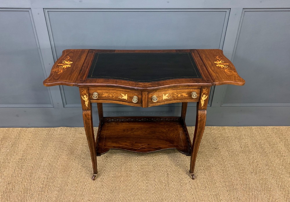Inlaid Rosewood Flap Table View IV