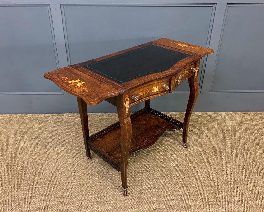 Inlaid Rosewood Flap Table View V