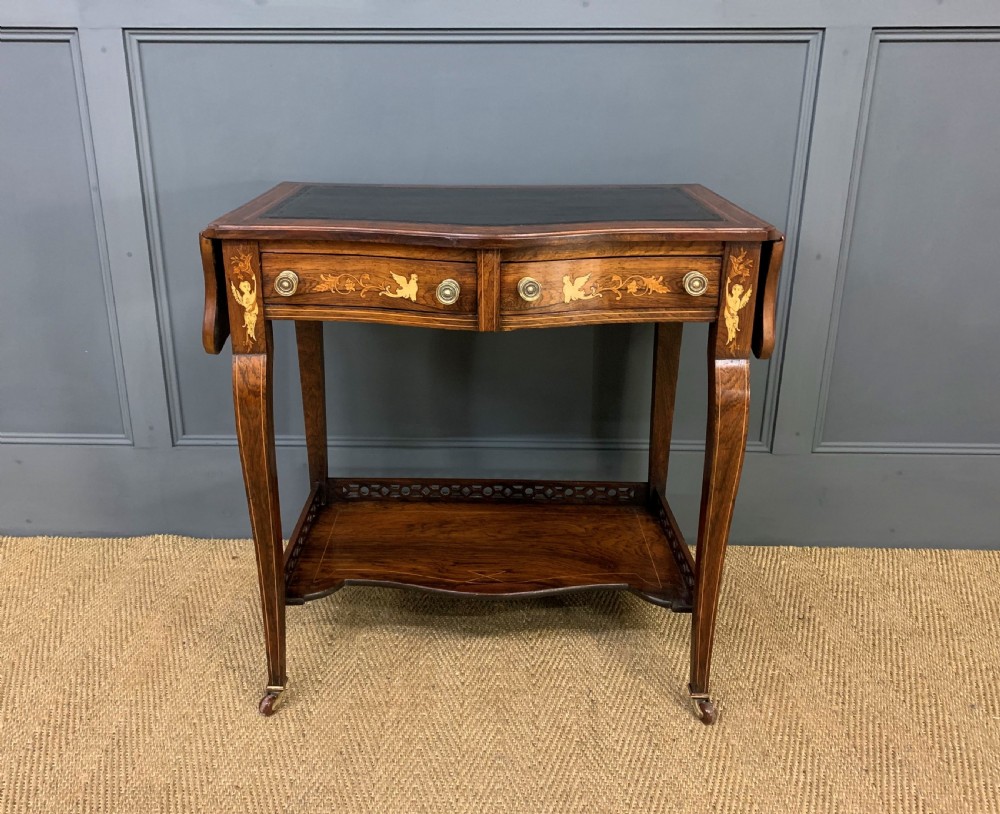 Inlaid Rosewood Flap Table View VII