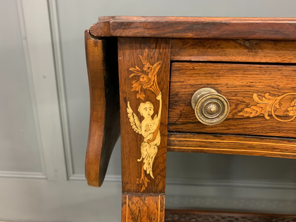Inlaid Rosewood Flap Table View IX
