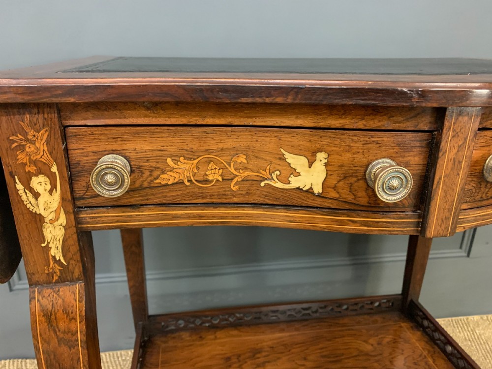Inlaid Rosewood Flap Table View X