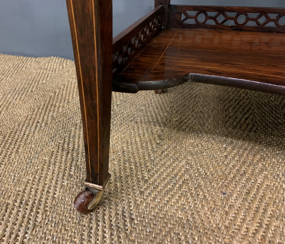 Inlaid Rosewood Flap Table View XI