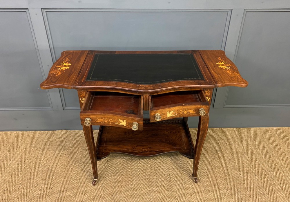 Inlaid Rosewood Flap Table View XIII