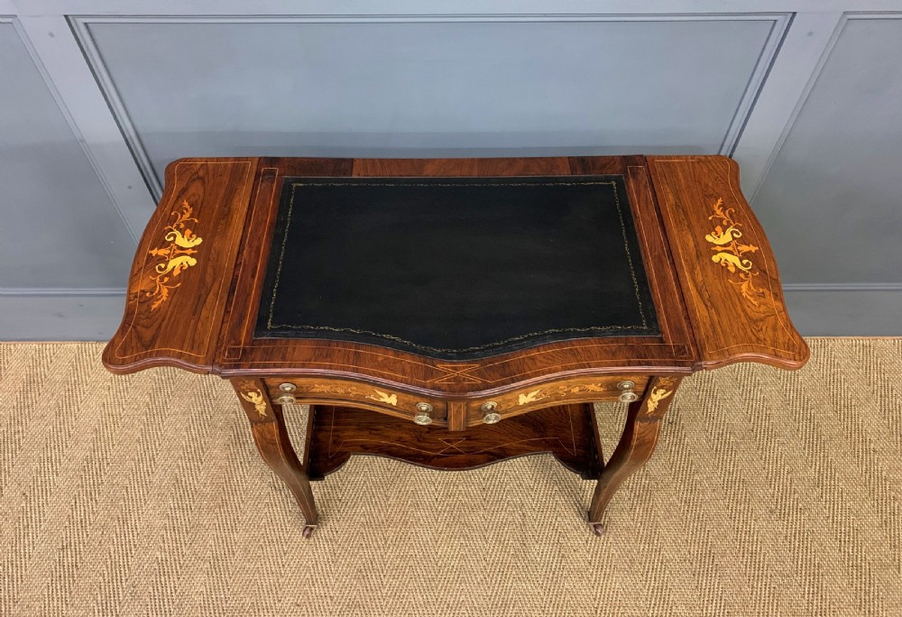 Inlaid Rosewood Flap Table View XIV