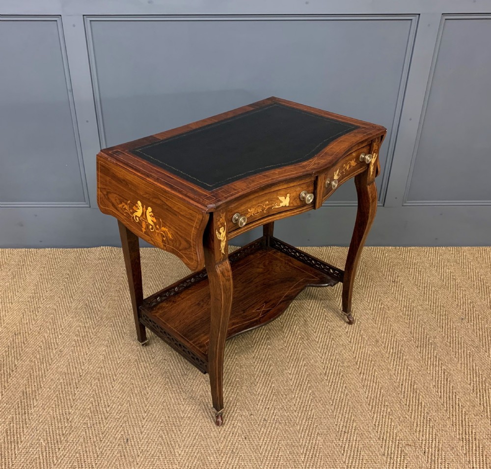Inlaid Rosewood Flap Table View XVI