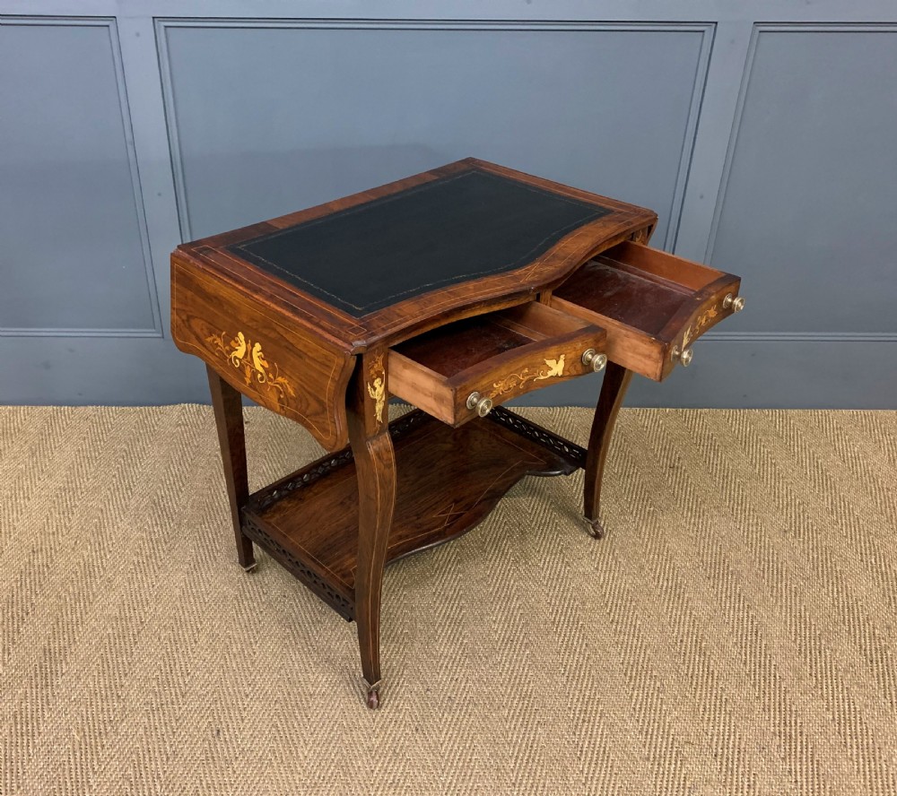 Inlaid Rosewood Flap Table View XVII