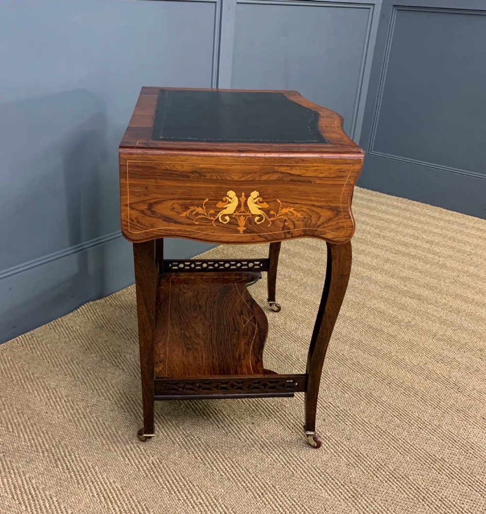 Inlaid Rosewood Flap Table View XVIII