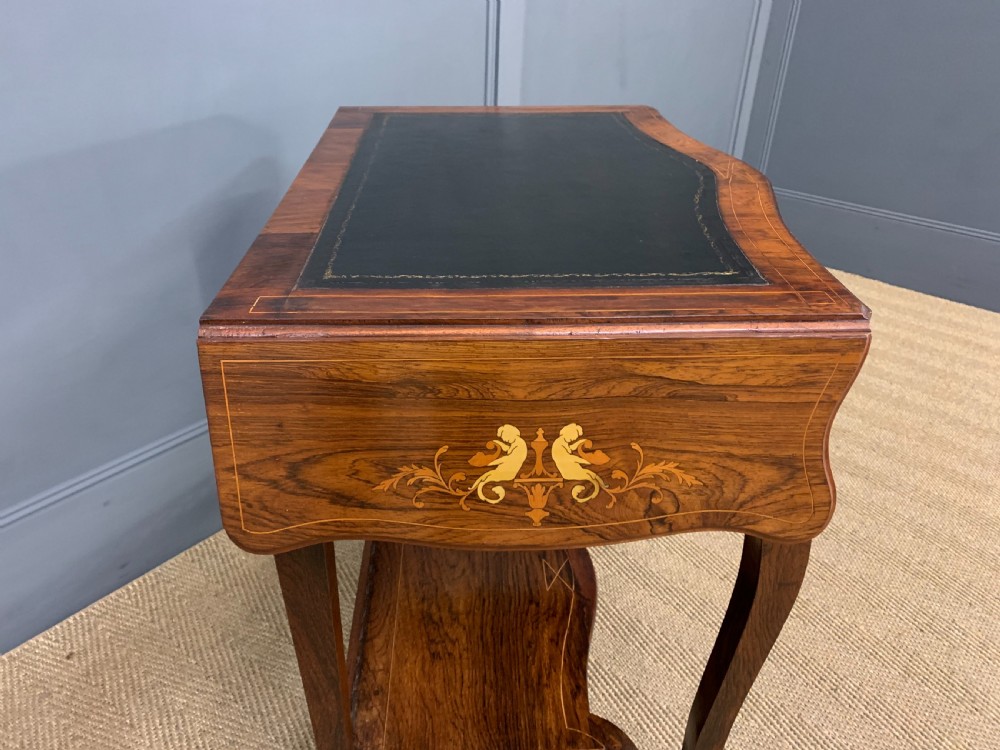 Inlaid Rosewood Flap Table View XIX