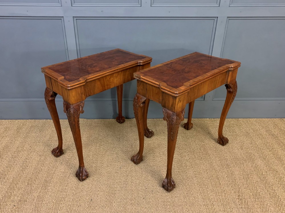Pair of Burr Walnut Tea Tables