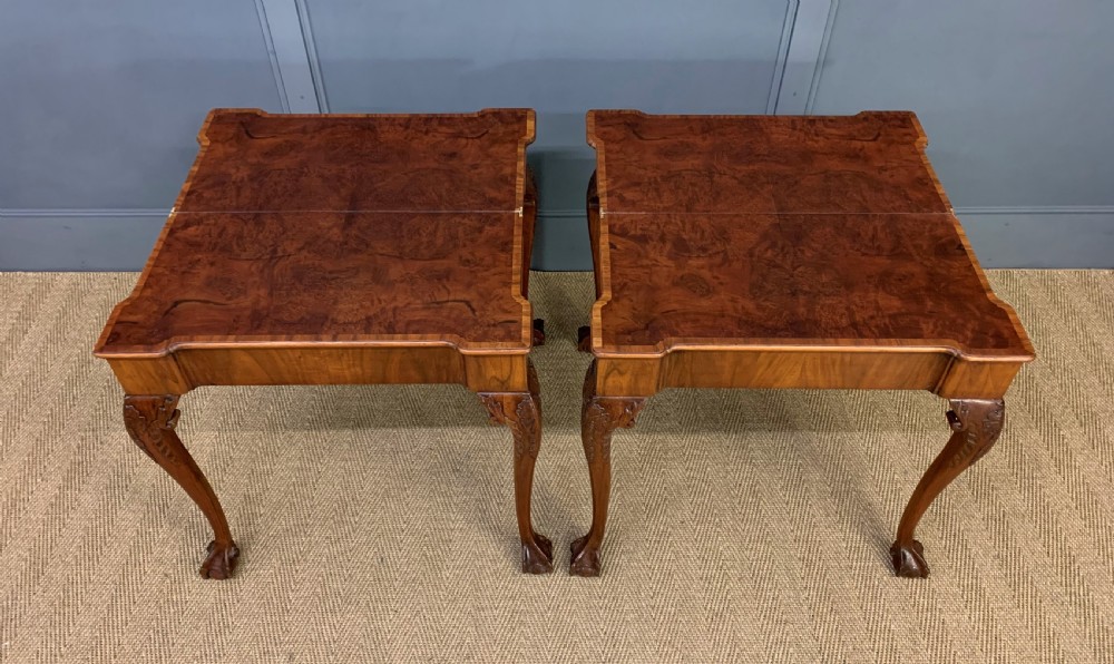 Pair of Burr Walnut Tea Tables View IV