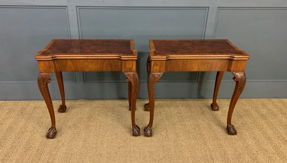 Pair of Burr Walnut Tea Tables View VI