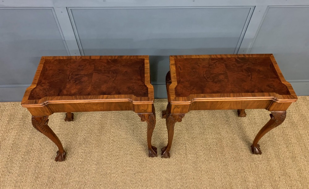 Pair of Burr Walnut Tea Tables View VII