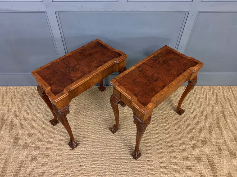Pair of Burr Walnut Tea Tables View VIII