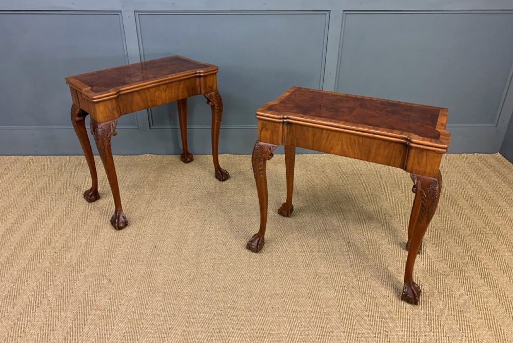 Pair of Burr Walnut Tea Tables View IX