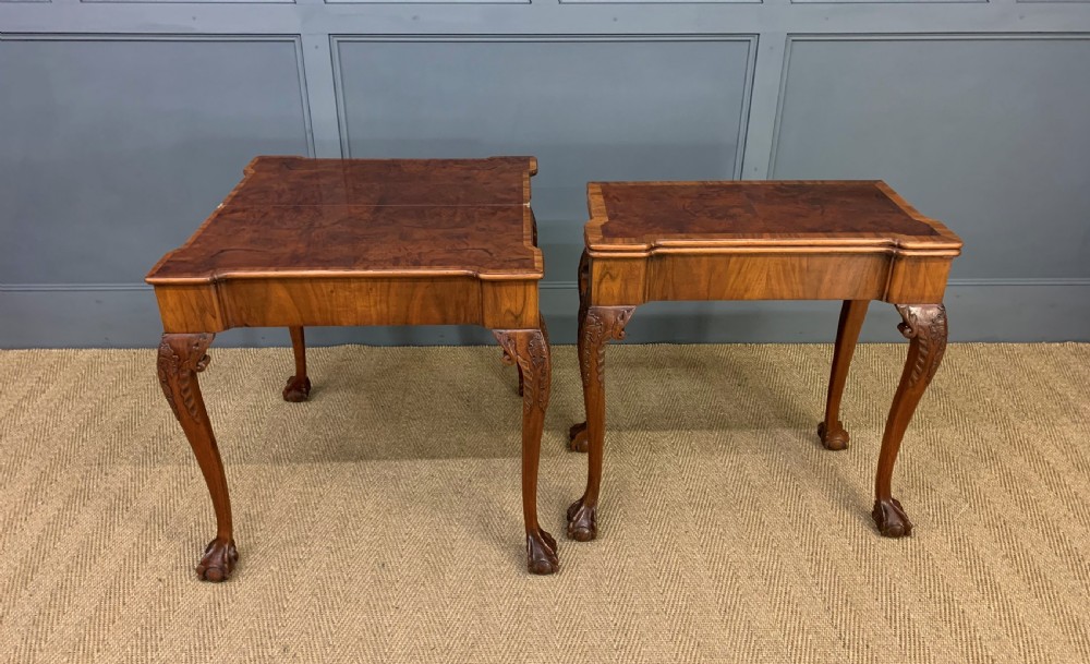 Pair of Burr Walnut Tea Tables View X