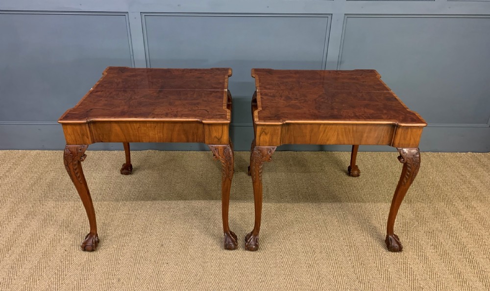 Pair of Burr Walnut Tea Tables View XI