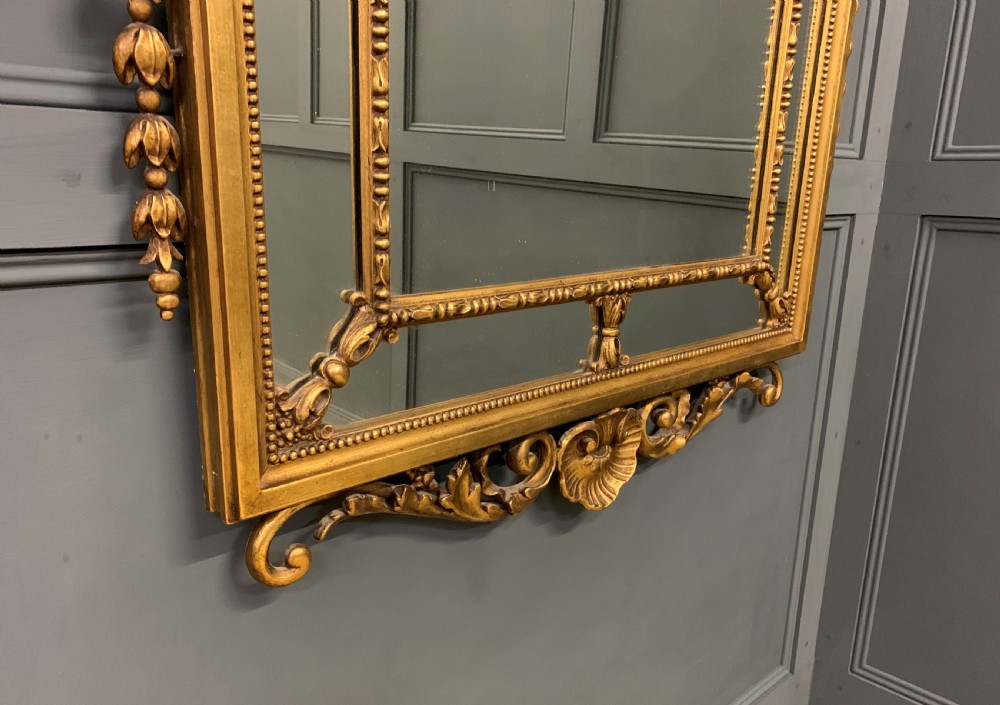 Neo Classical Adams Style Giltwood Mirror View VI