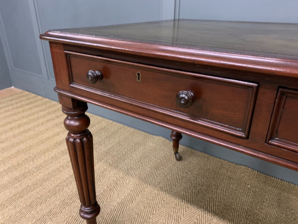 Victorian Mahogany 2 Drawer Writing Table View VII