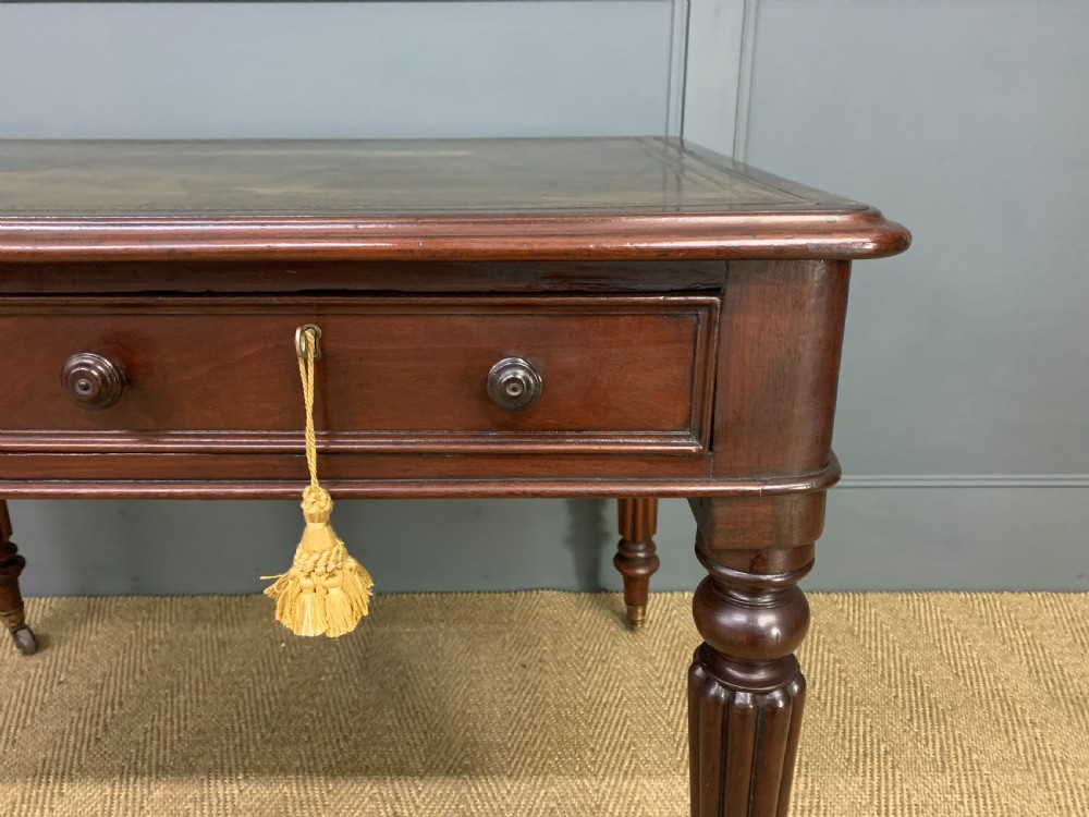 Victorian Mahogany 2 Drawer Writing Table View VIII