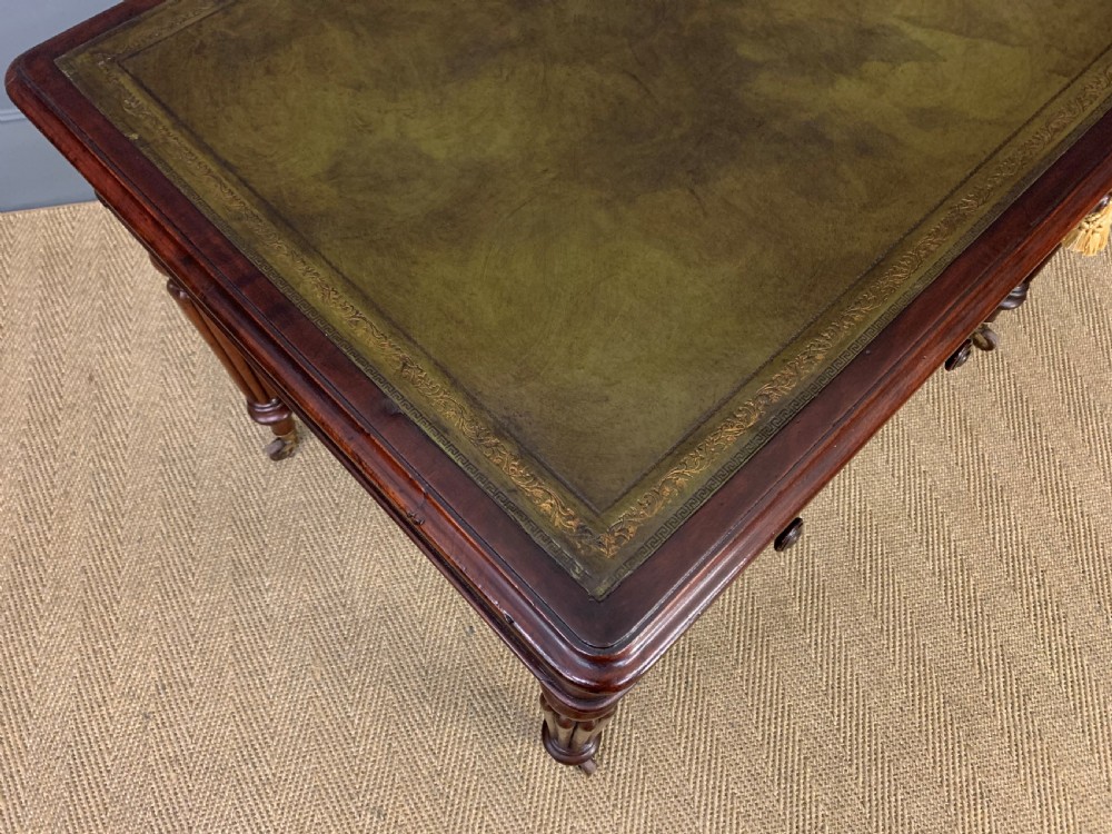 Victorian Mahogany 2 Drawer Writing Table View X