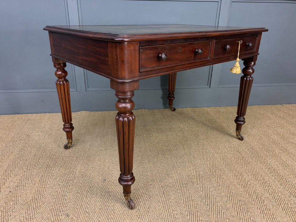 Victorian Mahogany 2 Drawer Writing Table View XI