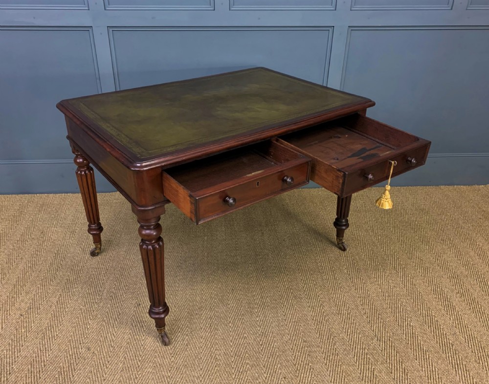 Victorian Mahogany 2 Drawer Writing Table View XII