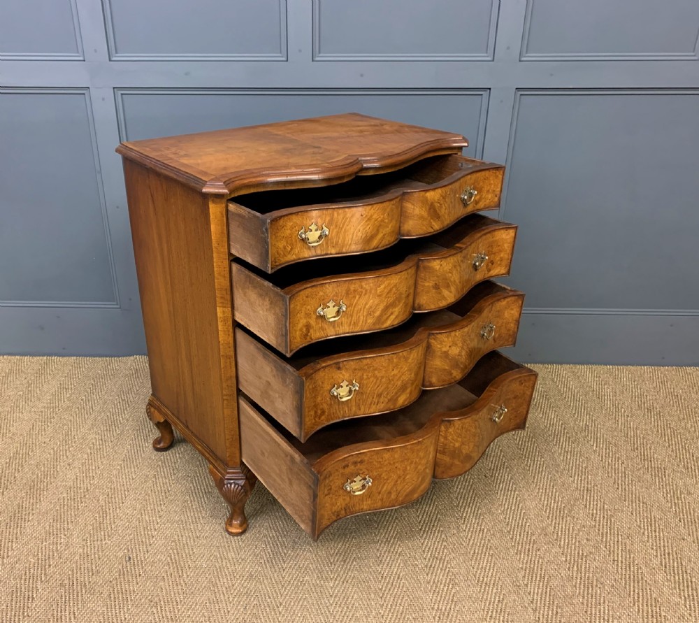 Waring and Gillow Burr Walnut Serpentine Chest of Drawers View XV