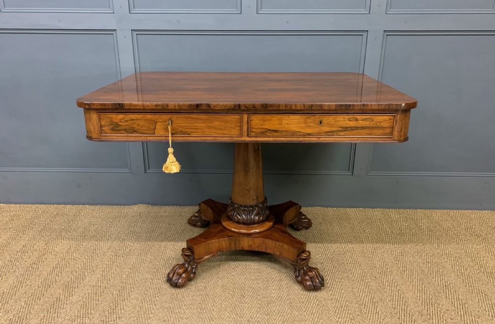 William IV Rosewood Library Table  View VI