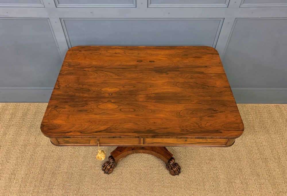 William IV Rosewood Library Table  View VII