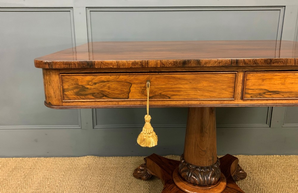 William IV Rosewood Library Table  View VIII