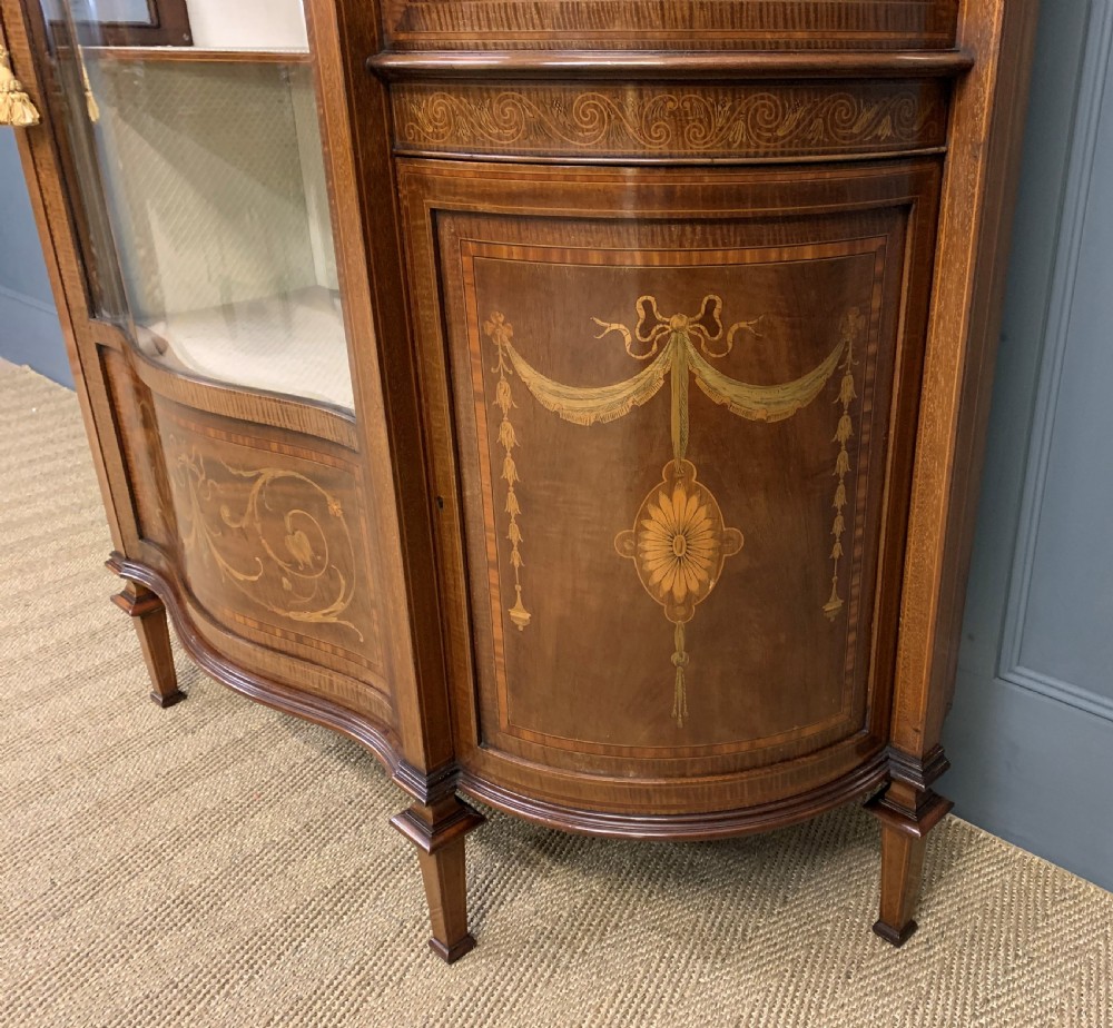 Maple and Co Inlaid Mahogany Display Cabinet View VII