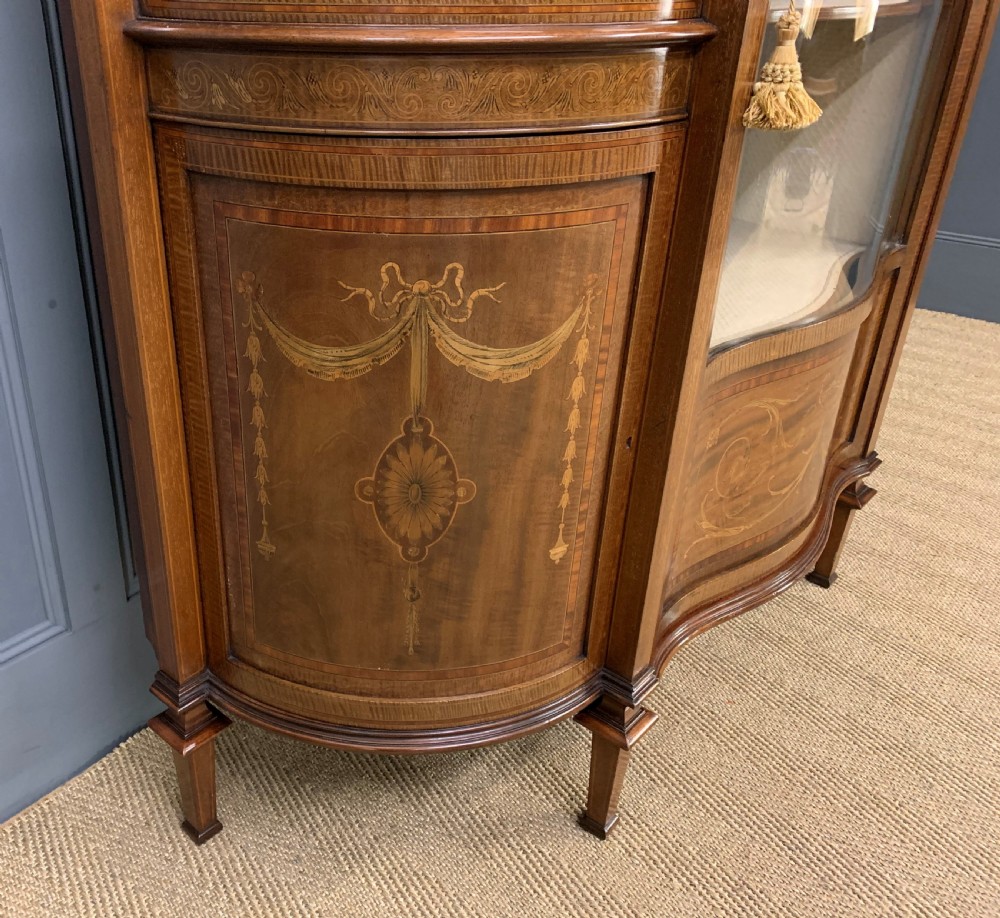 Maple and Co Inlaid Mahogany Display Cabinet View VIII
