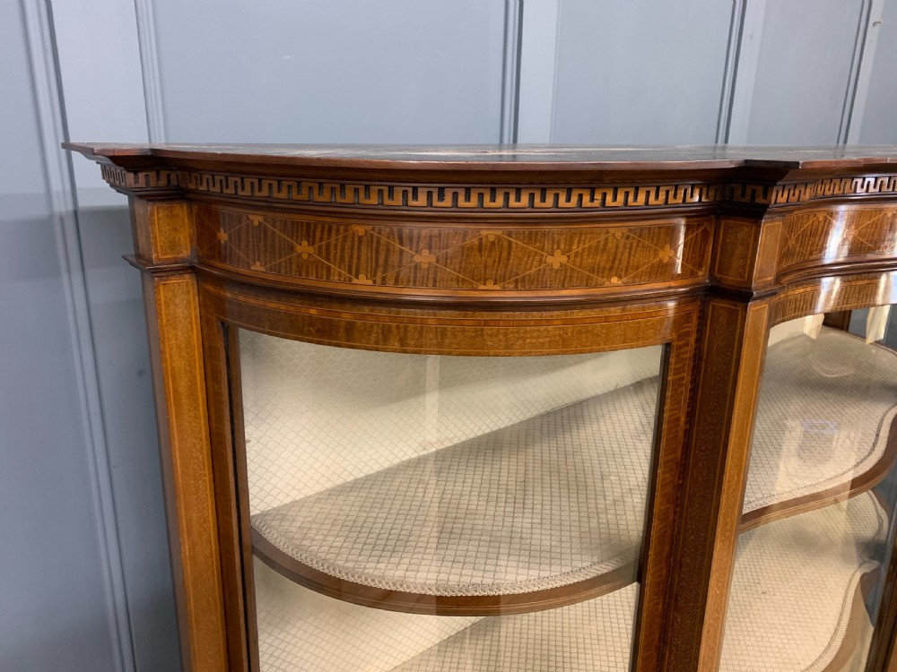 Maple and Co Inlaid Mahogany Display Cabinet View X