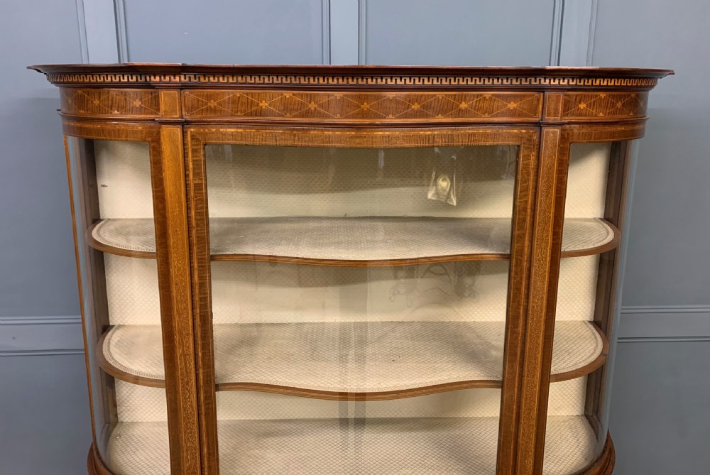 Maple and Co Inlaid Mahogany Display Cabinet View XII