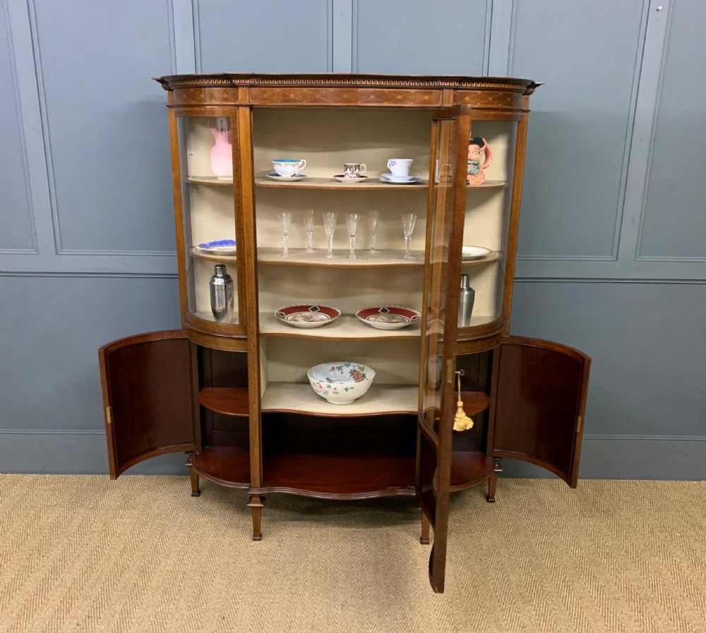 Maple and Co Inlaid Mahogany Display Cabinet View XIII