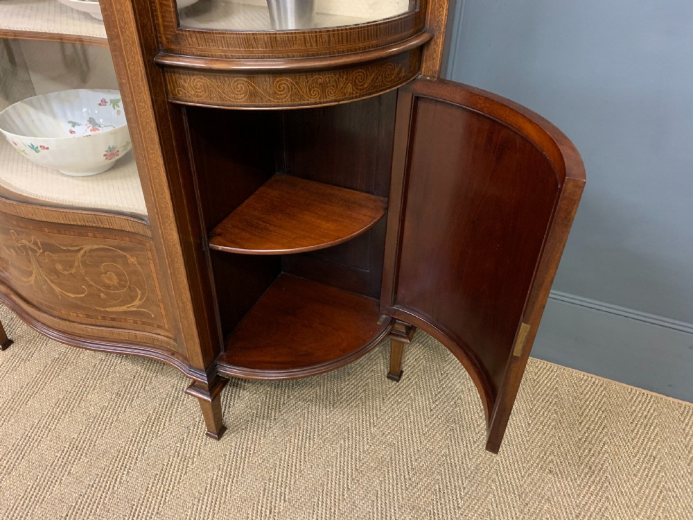 Maple and Co Inlaid Mahogany Display Cabinet View XIV